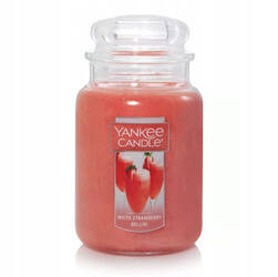 Yankee Candle Large Jar White Strawberry Bell duża świeca zapachowa truskawkowo-kwiatowa 623 g