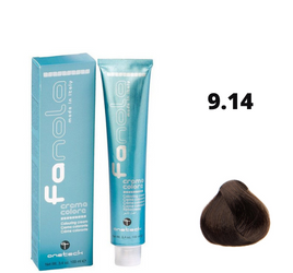 Fanola Farba do włosów 9.14 bardzo jasny blond popielato-miedziany chłodno-ciepły kontrast 100ml