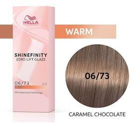 Wella Shinefinity farba do włosów półtrwała 06/73 ciemny blond brązowo-złoty Gold Caramel Chocolate 60 ml