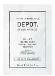 Depot NO. 107 White Clay Sebum Control Shampoo szampon z białą glinką regulujący sebum 10ml