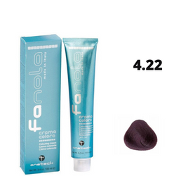 Fanola Farba do włosów 4.22 średni brąz intensywny fioletowy profesjonalna farba 100ml