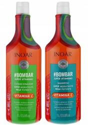 INOAR DUO Bombar Regeneracja Zestaw szampon 1000ml + odżywka 1000ml intensywne wzmocnienie