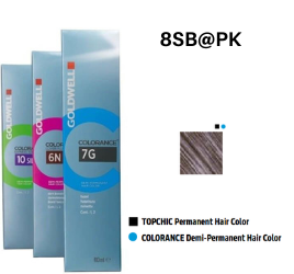 Goldwell Colorance farba do włosów półtrwała 8SB@PK jasny blond srebrno-beżowy z pigmentem różowym 60ml