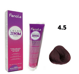 Fanola Color Zoom Farba do włosów 4.5 średni brąz mahoniowy intensywny odcień 100ml