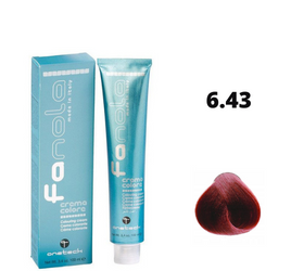 Fanola Farba do włosów 6.43 ciemny blond miedziano-złoty wyrazisty kolor 100ml