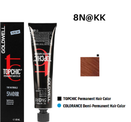 Goldwell Topchic Elumenated 8N@KK farba do włosów jasny blond naturalny z intensywną miedzią 60ml