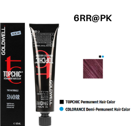 Goldwell TOPCHIC Elumenated Farba do włosów 6RR@PK intensywna czerwień z różą 60ml