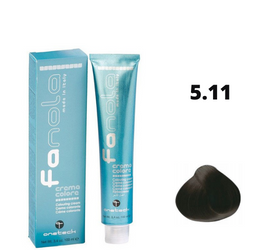 Fanola Farba do włosów 5.11 jasny brąz intensywnie popielaty profesjonalny kolor 100ml