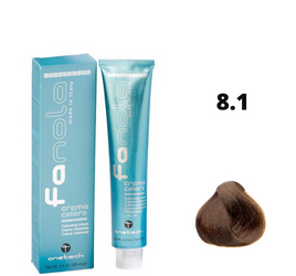 Fanola Farba do włosów 8.1 jasny blond popielaty chłodny profesjonalny ton 100ml