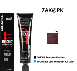 Goldwell TOPCHIC Elumenated Farba do włosów 7AK@PK popielato-miedziany blond 60ml