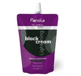 Fanola No Yellow Black Rozjaśniacz Krem czarny rozjaśniacz do poziomu 7/8 neutralizacja żółci 500g