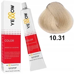 Alfaparf YELLOW Color Permanent Farba do Włosów 10.31 Blond Złoto Popielaty 100 ml
