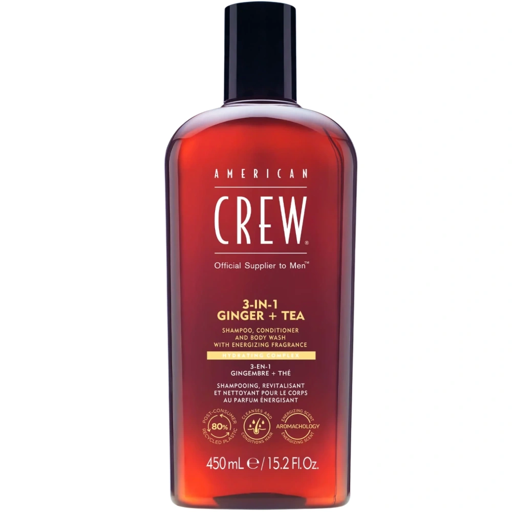 American Crew 3 in 1 Ginger + Tea Szampon Odżywka i Żel 450 ml