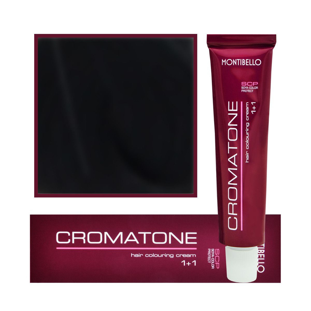 Montibello Cromatone farba do włosów permanentna 1 czarny naturalny 60 ml